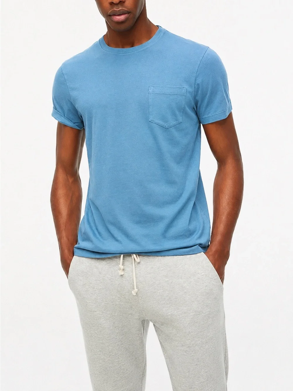 J. Crew 100% Cotton Men’s Soft Blue Vintage Jersey Relaxed Fit Tee Size L Casual